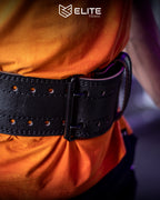 Kit Pro Elite Fitness Cinturon de Cuero + Vendas de Rodilla + Straps de Levantamiento
