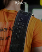 Kit Pro Elite Fitness Cinturon de Cuero + Vendas de Rodilla + Straps de Levantamiento