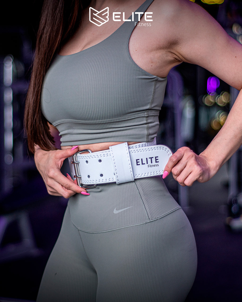 Cinturon de cuero Blanco