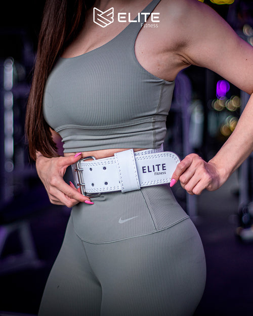 Cinturon de cuero Blanco