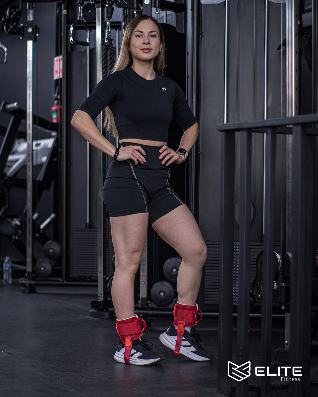 Grilletes de cuero rojo ELITE