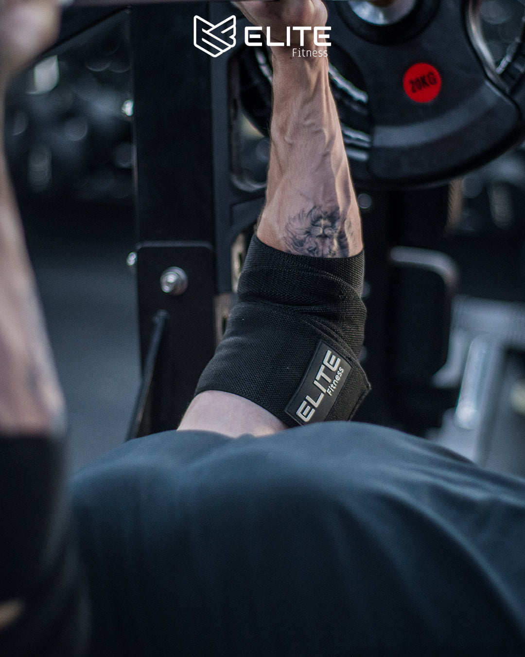 Vendas para codo negras, coderas de gimnasio