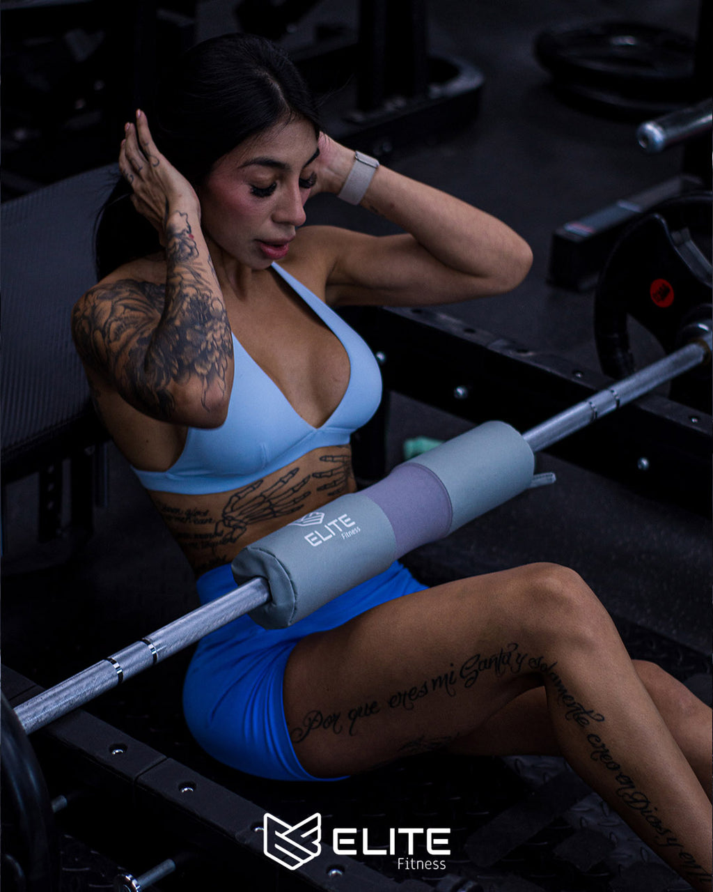 Almohadilla Gris para Barra de Gimnasio ELITE