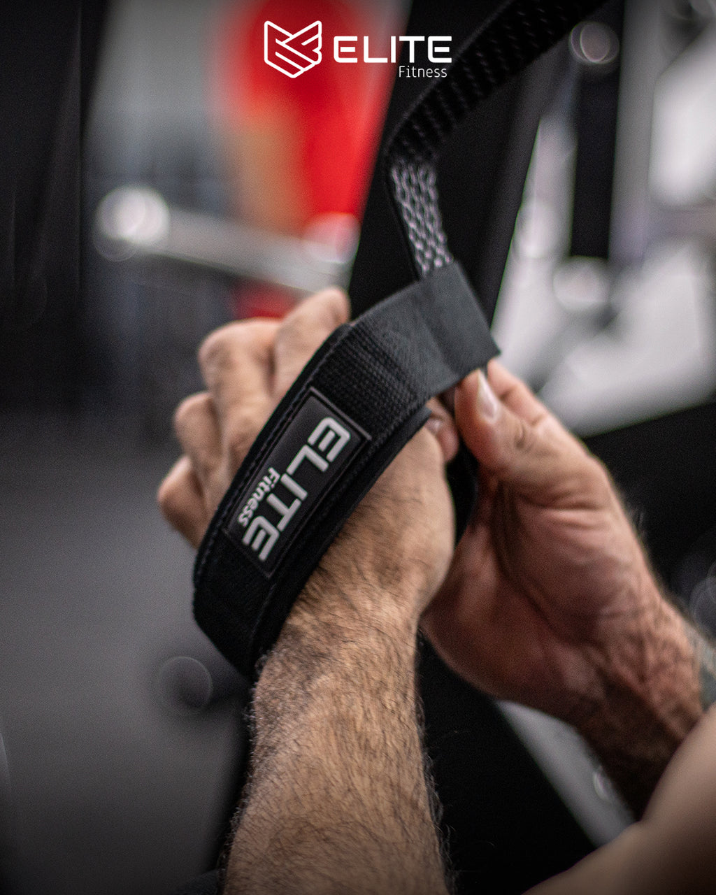 Kit Gym Elite Fitness: Cinturón de cuero + Vendas de Rodilla + Straps Antideslizantes