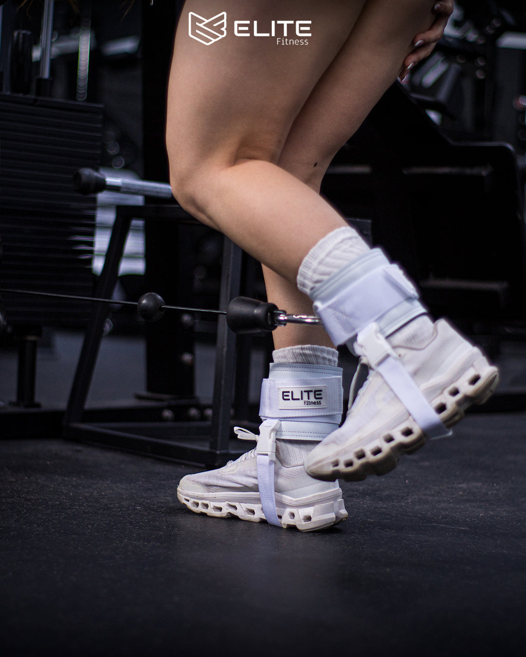 Grilletes de cuero blanco ELITE