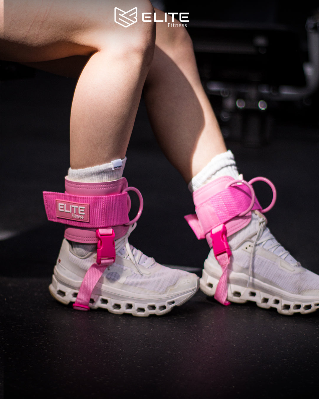 Grilletes de cuero rosa ELITE