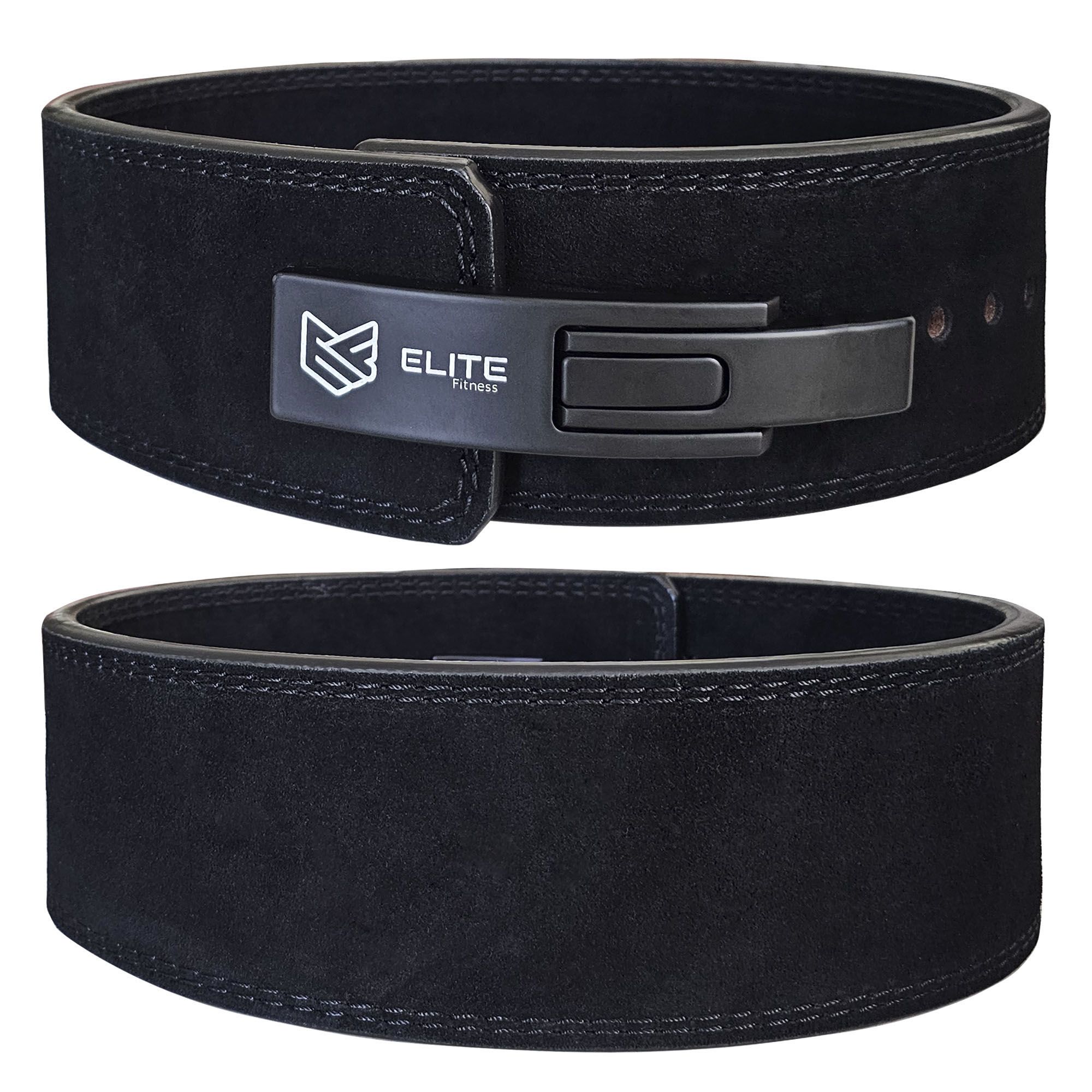 Cinturon de cuero con palanca Negro