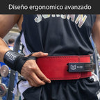 Cinturón de Cuero Rojo con Palanca ELITE