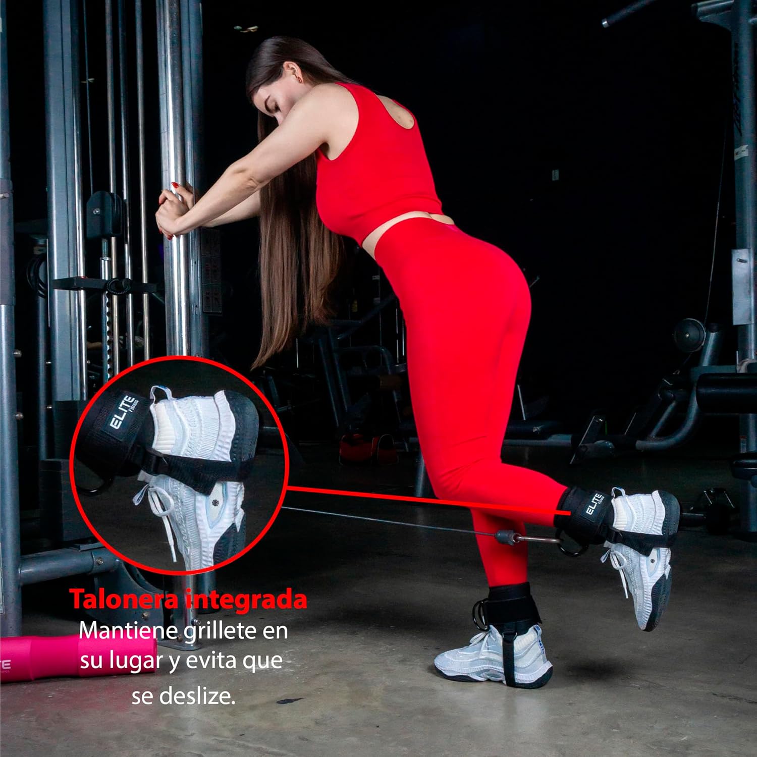 Grilletes premium con talonera Negros