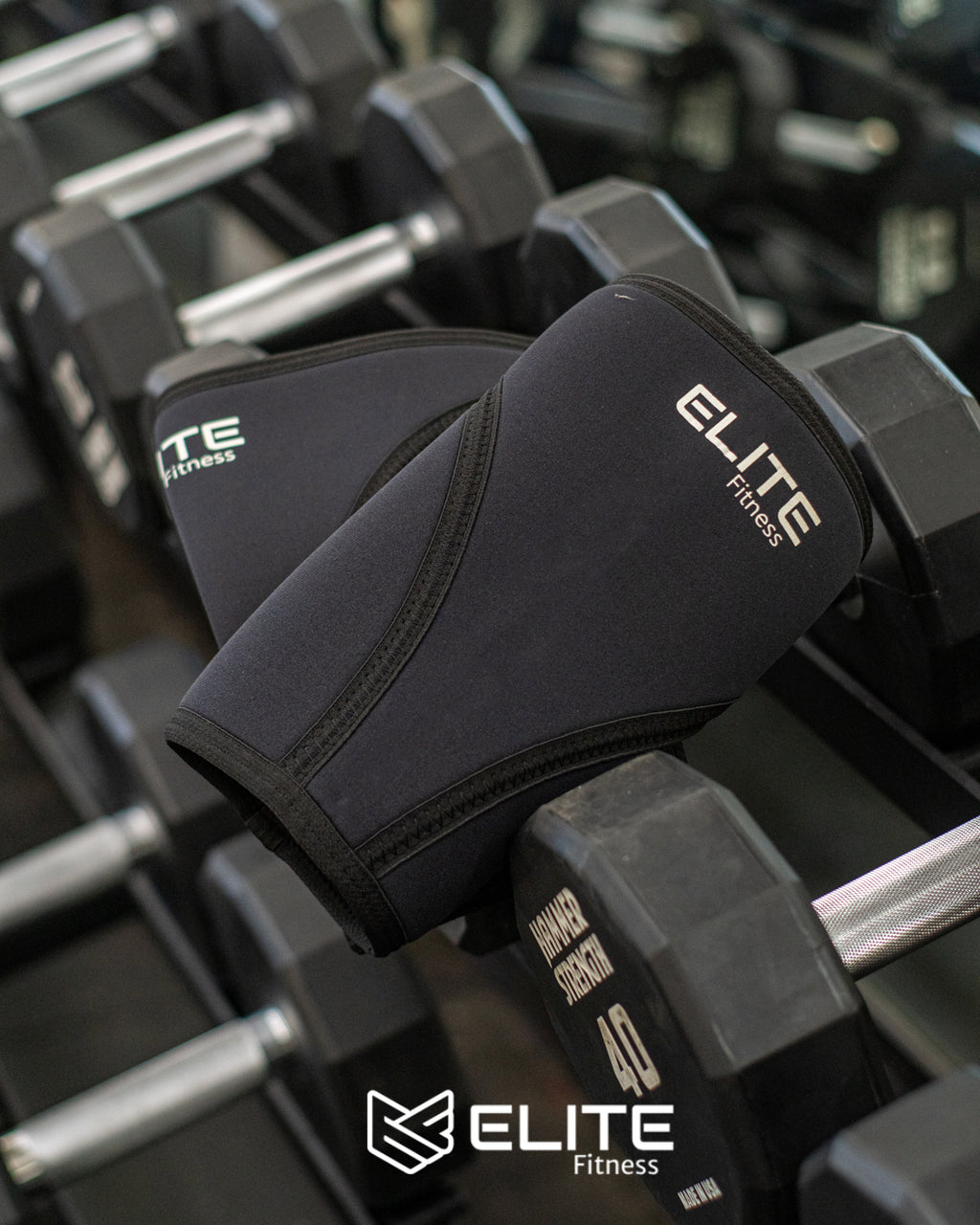 Rodilleras De Neopreno 7mm Compresion Para Gimnasio Gym Negro Sólido Mediana