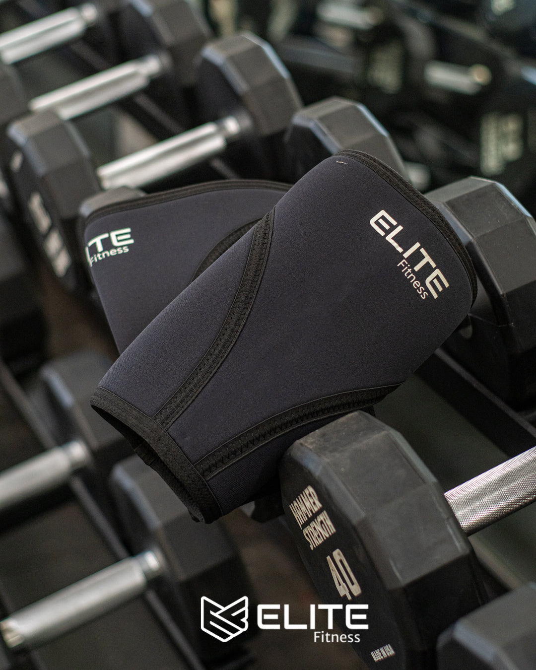 Rodilleras De Neopreno 7mm Compresion Para Gimnasio Gym Negro Sólido Mediana