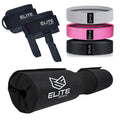 Kit Glúteos Elite Fitness: Bandas de Resistencia + Grilletes + Almohadilla Protectora