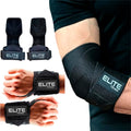 Kit Elite Calleras de cuero + muñequeras + vendas de codo