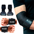 Kit Elite Calleras de cuero + muñequeras + vendas de codo