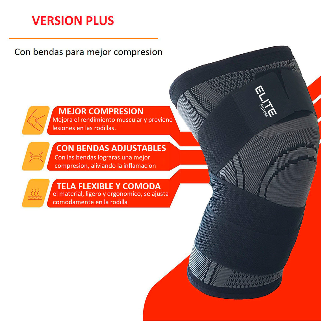 Rodilleras de soporte con vendas ajustables