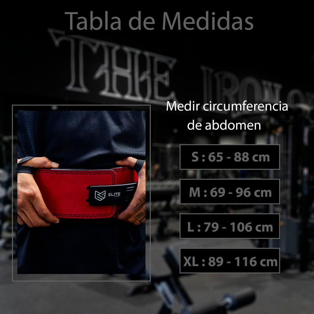 Cinturón de Cuero Rojo con Palanca ELITE