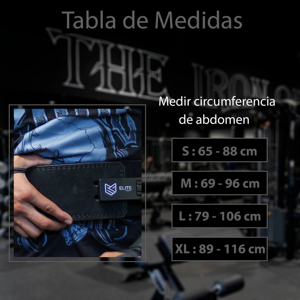Cinturón de Cuero Negro con Palanca ELITE