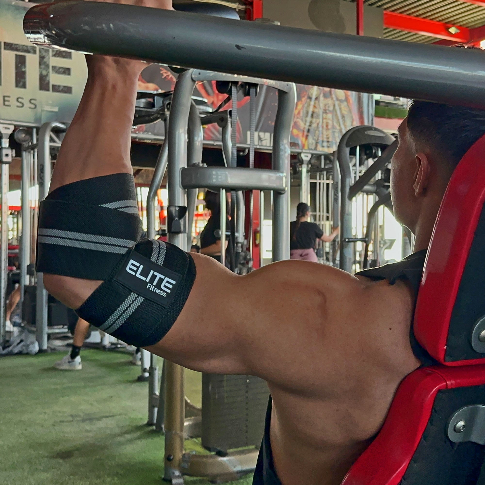 Vendas para codo gris, coderas de gimnasio