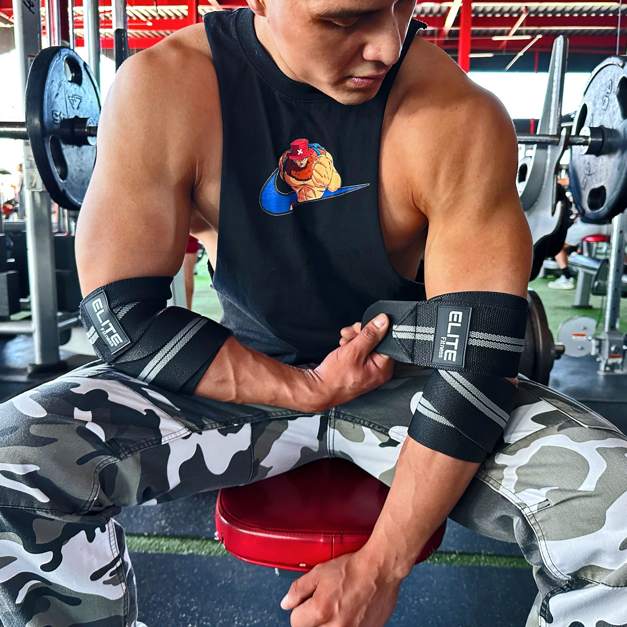 Vendas para codo gris, coderas de gimnasio