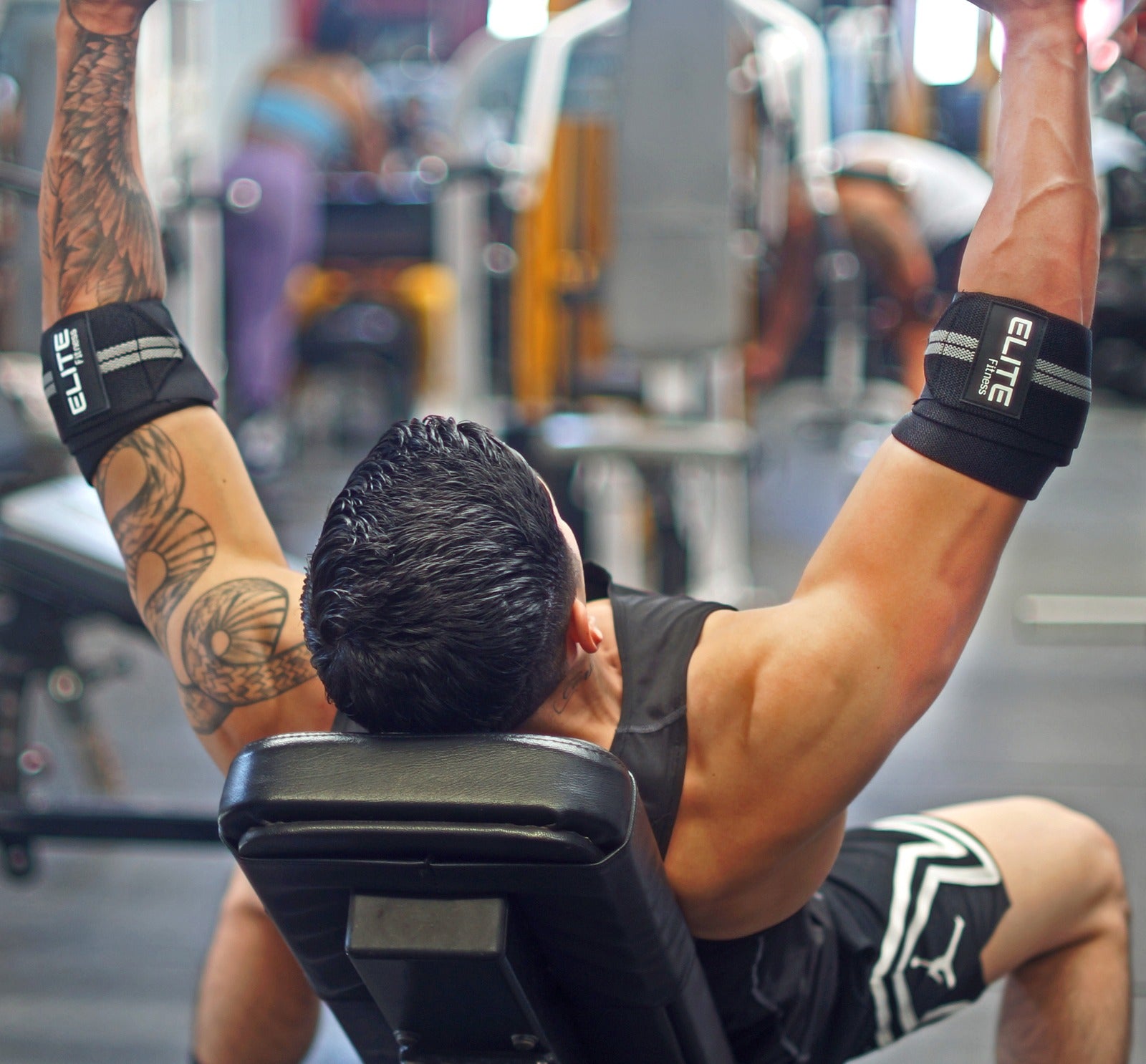 Vendas para codo gris, coderas de gimnasio