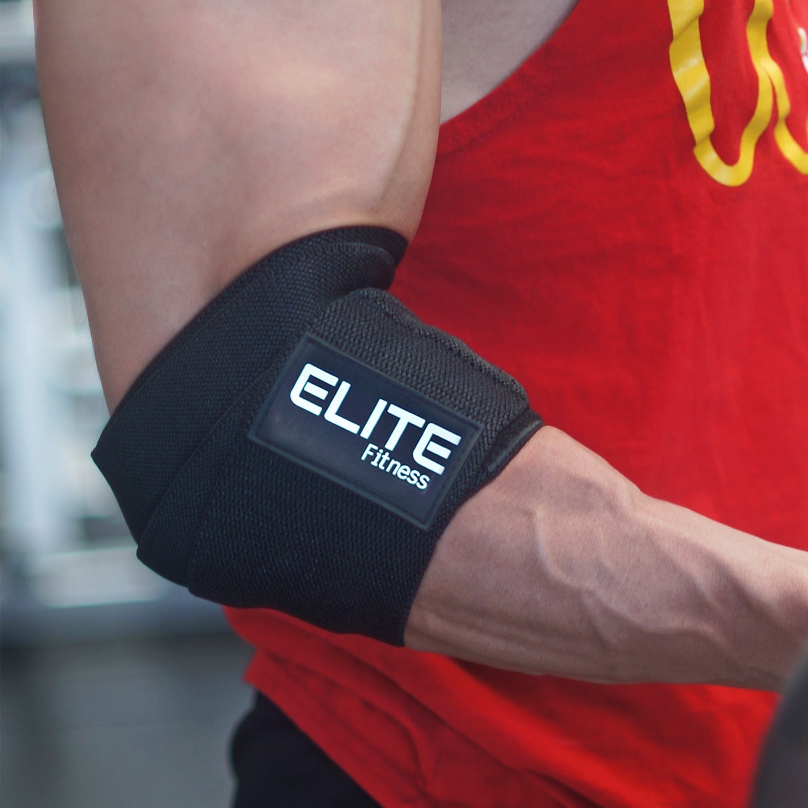 Vendas para codo negras, coderas de gimnasio