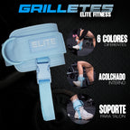 Grilletes de cuero azul ELITE