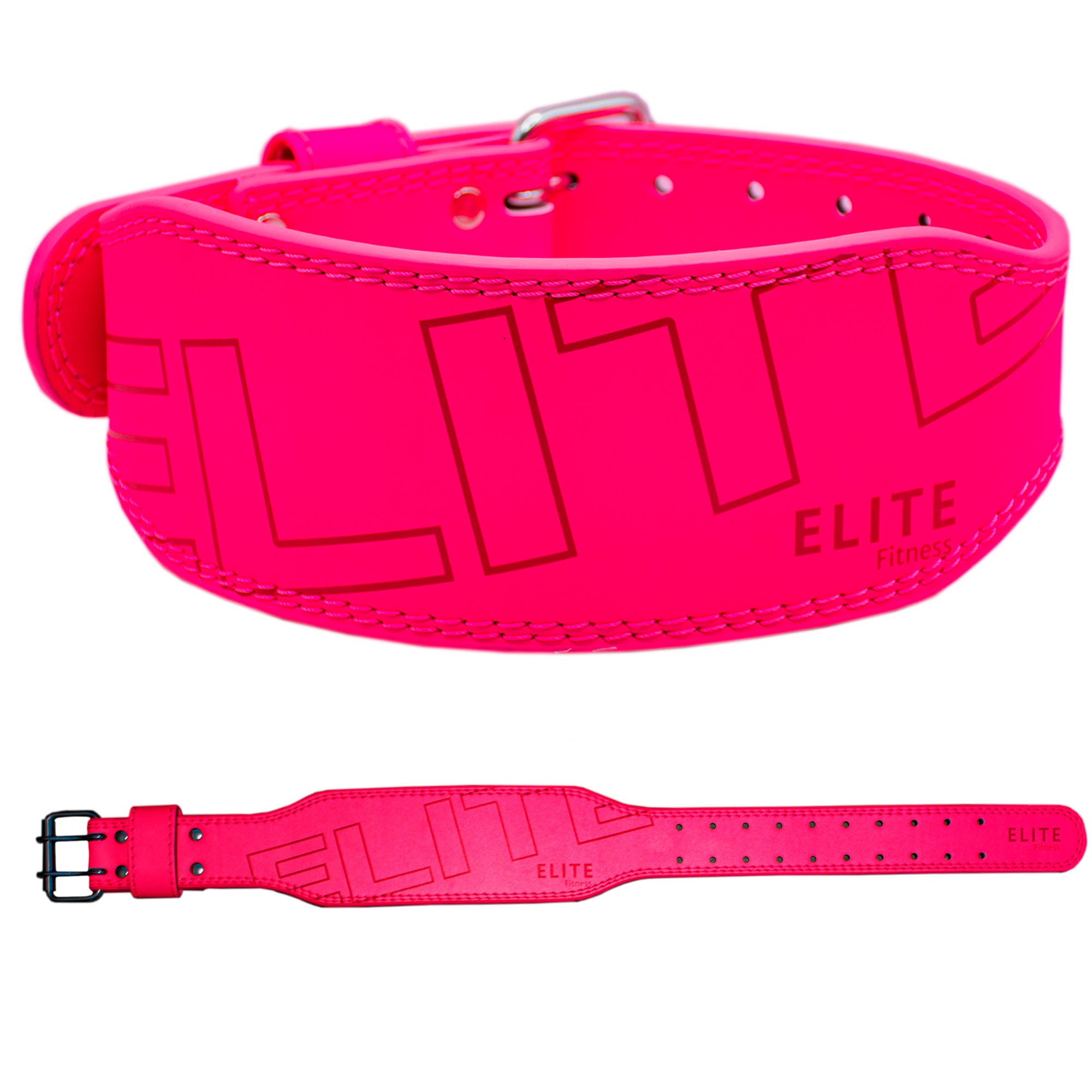 Cinturon de cuero Rosa neon