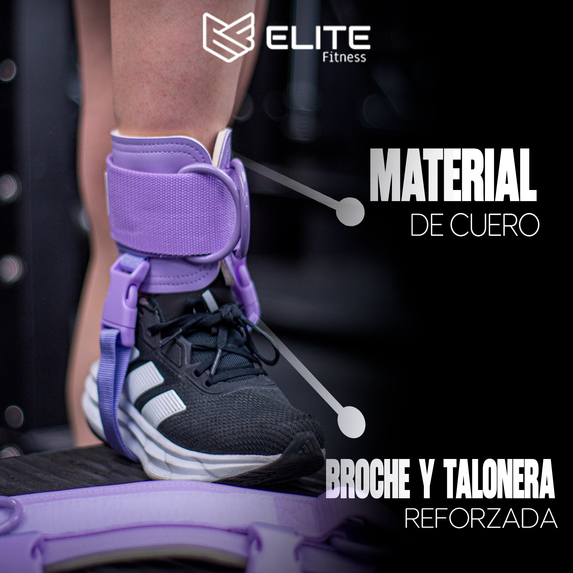 Grilletes de cuero lavanda ELITE