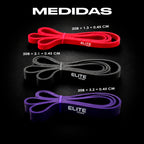 Paquete de 3 Ligas de Resistencia para Ejercicio y Gimnasio