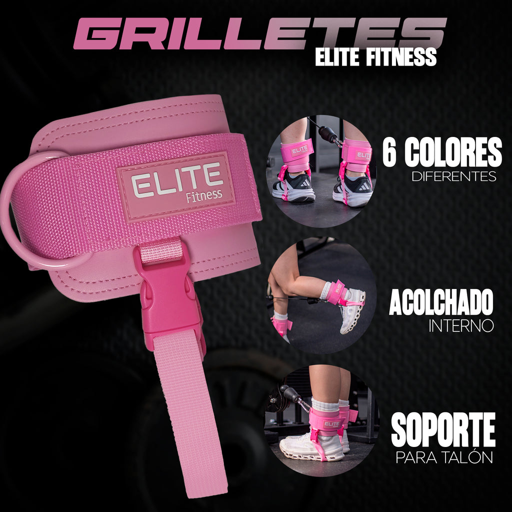 Grilletes de cuero rosa ELITE