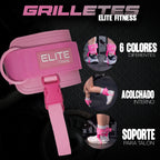 Grilletes de cuero rosa ELITE