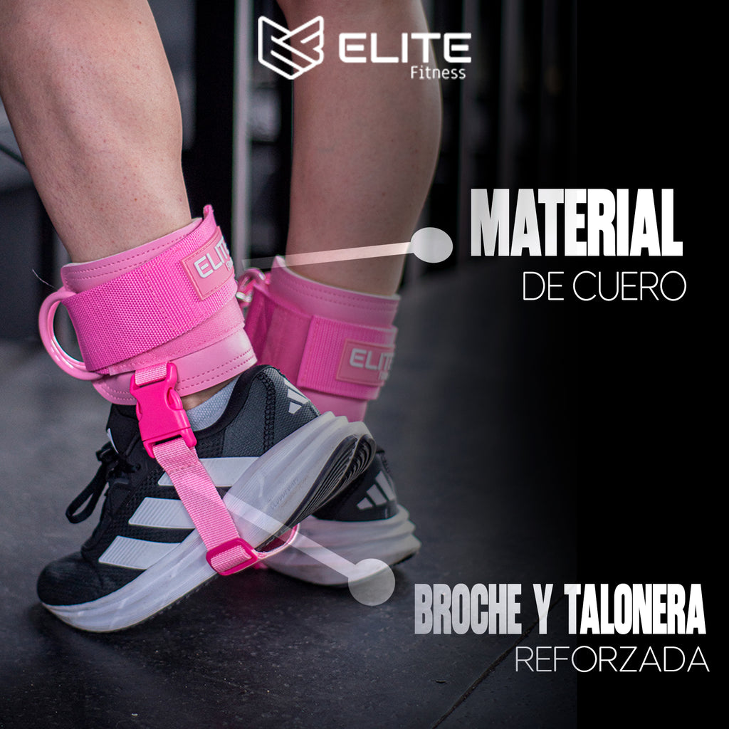 Grilletes de cuero rosa ELITE