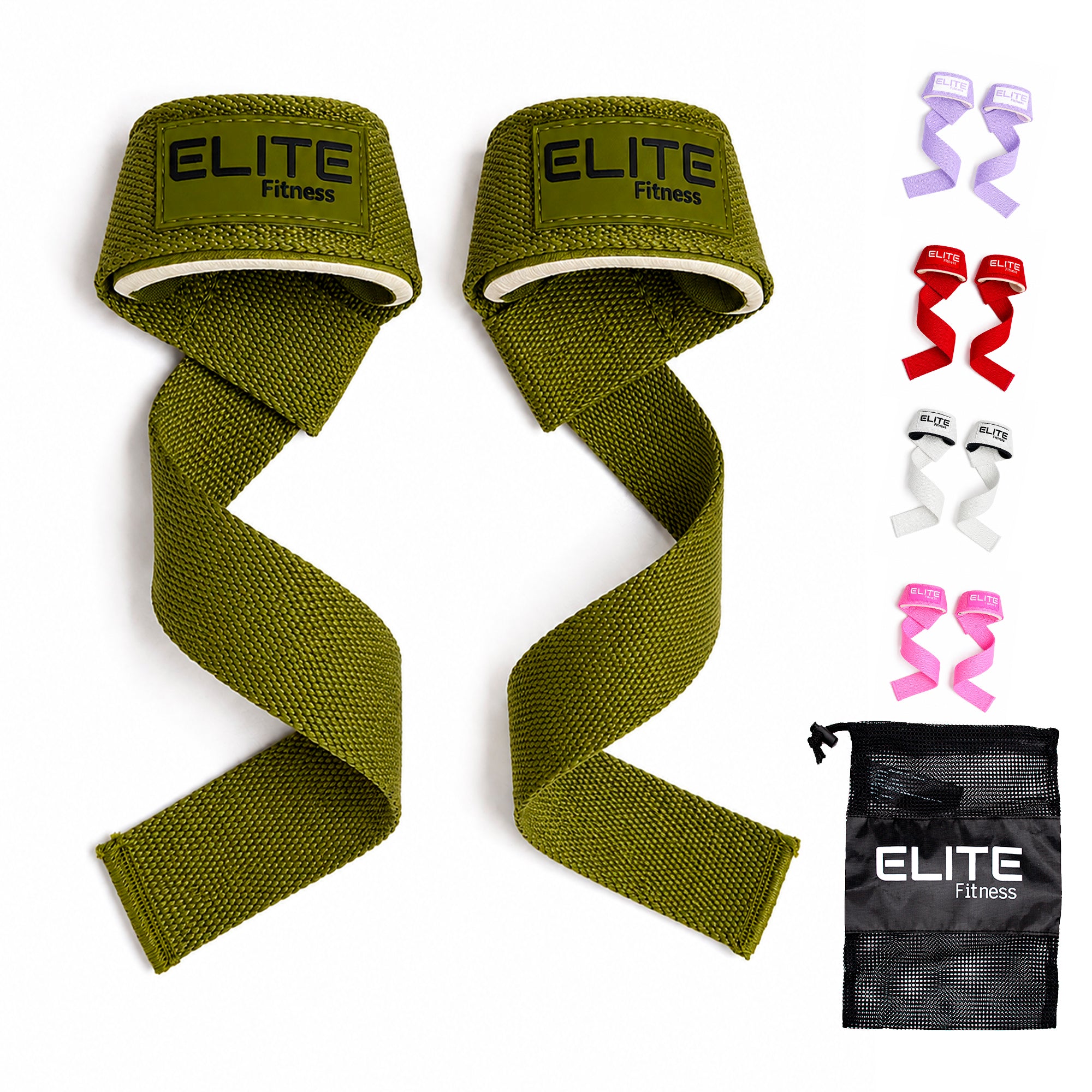 Straps para Gym Elite Fitness | Agarre para Levantamiento de Pesas y Peso Muerto